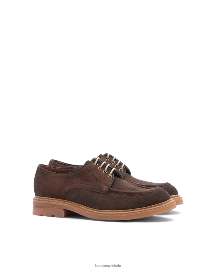 Lottusse bonaire geyik süet derby loafer'lar B4Z64L43 ayakkabı mocha erkekler